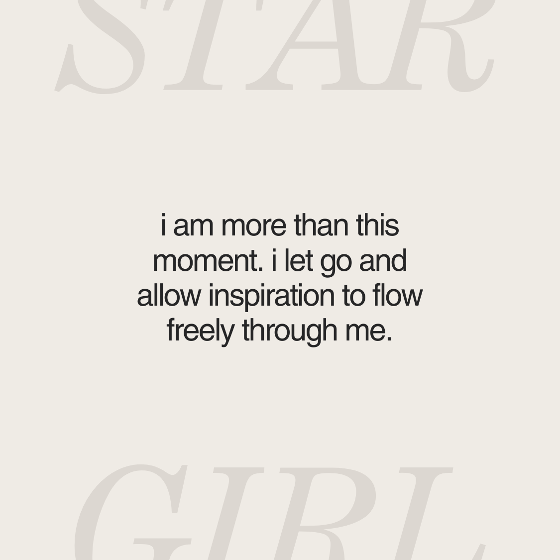 star girl affirmation
